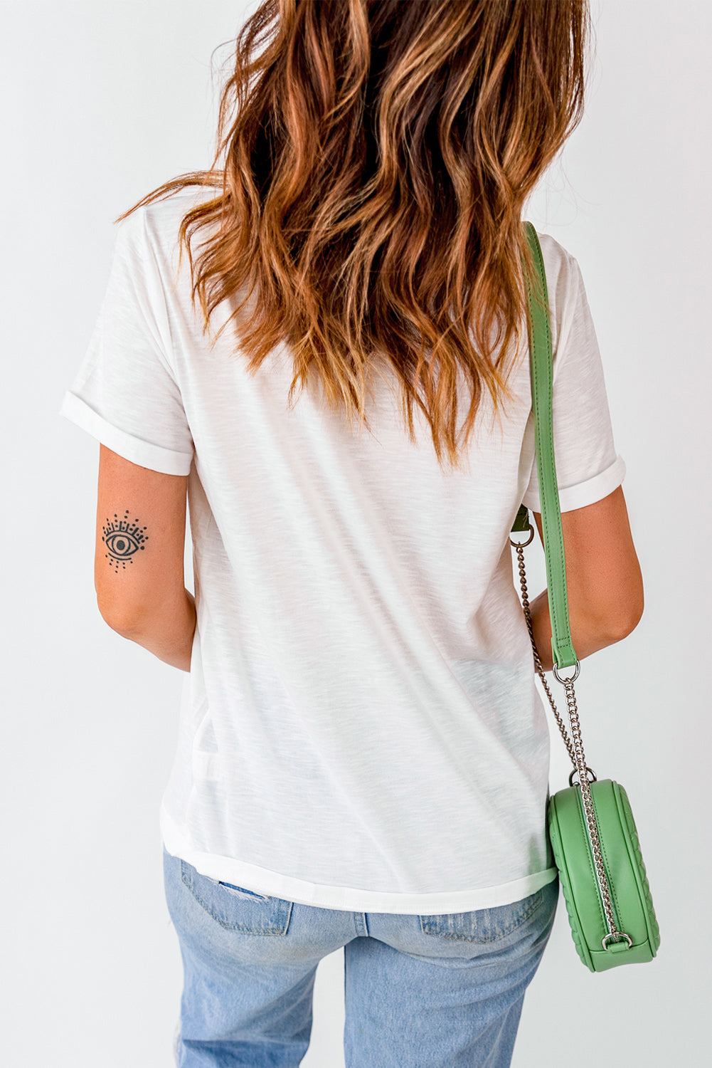 White GAME DAY Funny Letter Printed Casual Tee