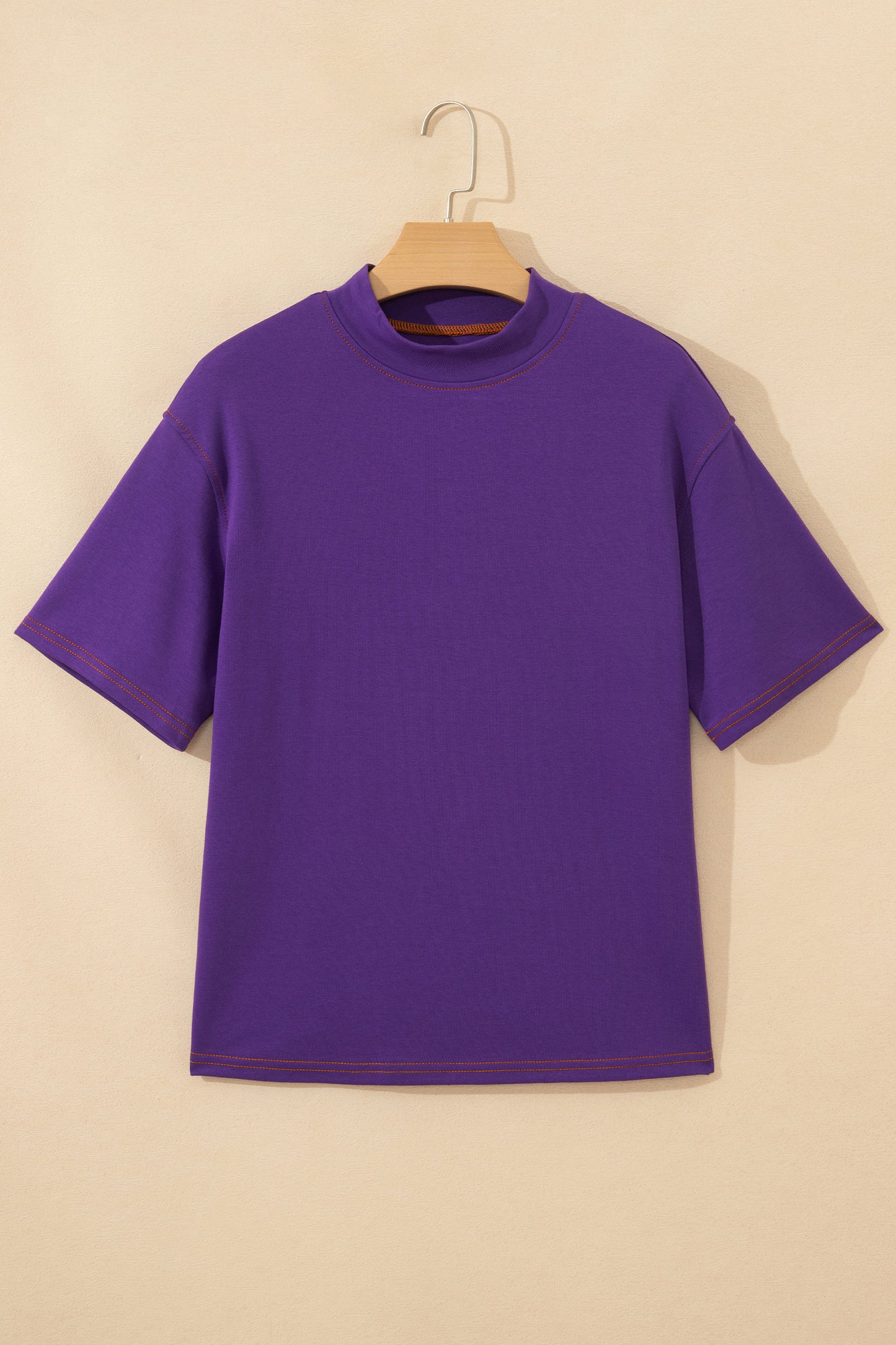 Tillandsia Purple Reversible Contrast-Stitched T-Shirt
